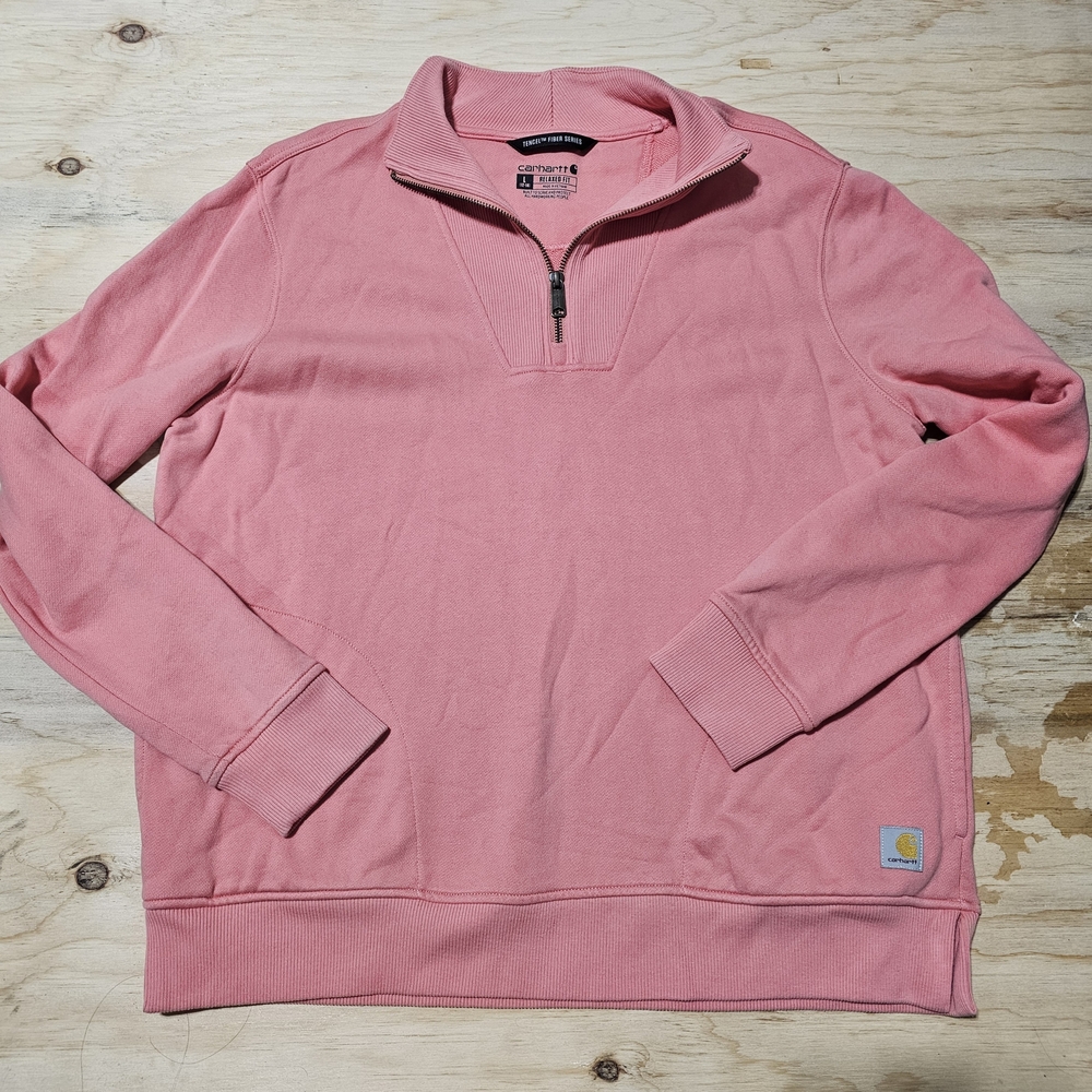 Carhartt Pink Quarter-Zip Sweatshirt